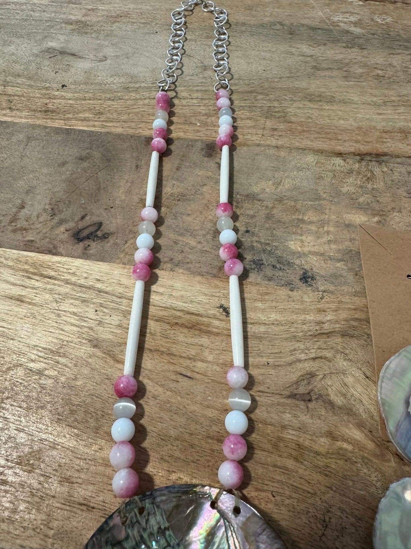 Abalone Choker/Necklace and Earrings Set